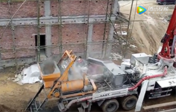 33米攪拌泵車農村建房施工視頻